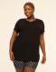 Comfy Cotton V-Neck Tunic Tee & Bike Short PJ Set - thumbnail 1