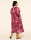 3/4-Sleeve Tie-Waist Midi Dress - thumbnail 2