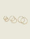 Textured Goldtone Hoop 3-Pack - thumbnail 1
