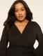 Lena Long-Sleeve Surplice-Neck Midi Dress - thumbnail 6