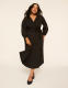 Lena Long-Sleeve Surplice-Neck Midi Dress - thumbnail 4