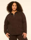 LIVI French Terry Half-Zip Leopard Print Sweatshirt - thumbnail 1