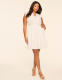 Notch-Neck Tie-Waist Short Dress - thumbnail 1