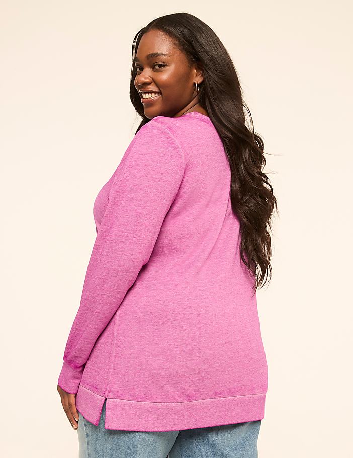 Long Sleeve Crew Neck Sweatshirt wi