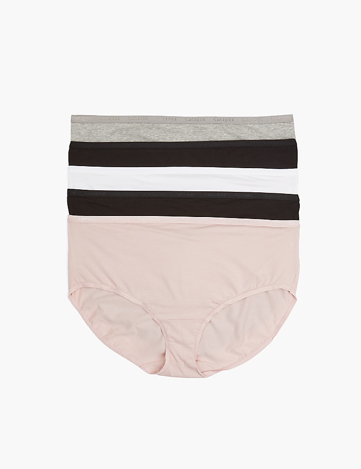 Cotton High-Leg Brief Panty - 5-Pack