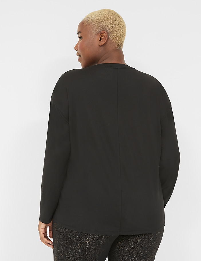LIVI Soft Long-Sleeve Crew-Neck Recycled Tee