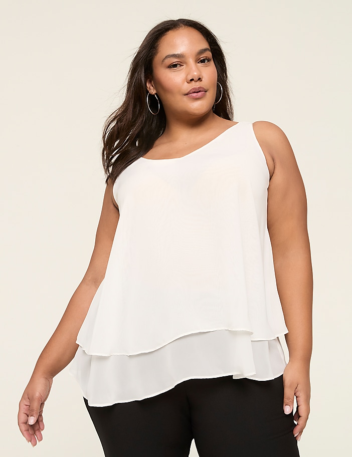 Swing Double-Layer Chiffon Tank