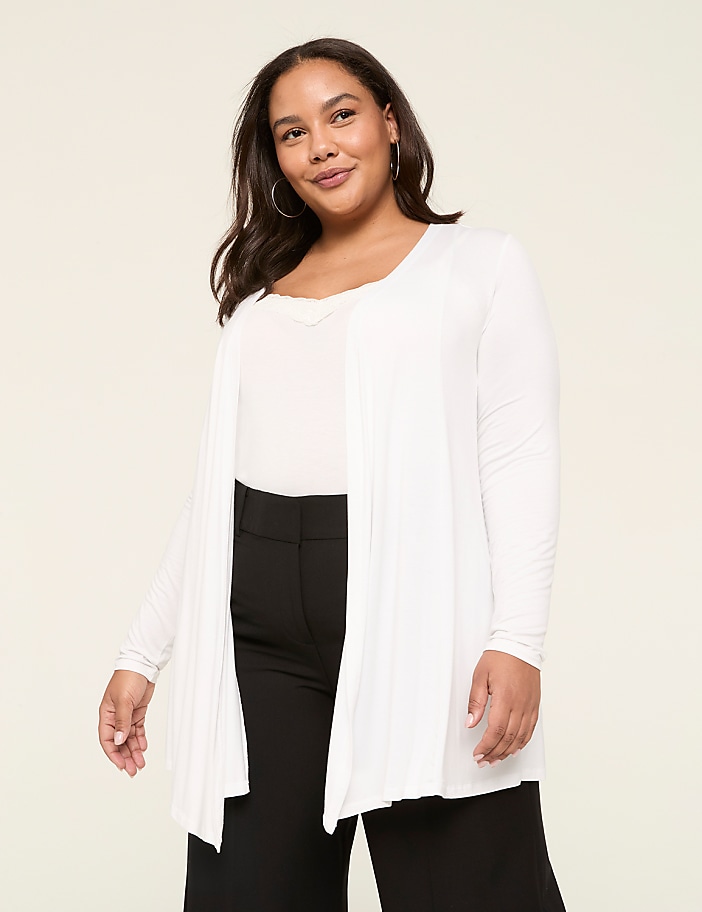 Open-Front Fit & Flare Overpiece