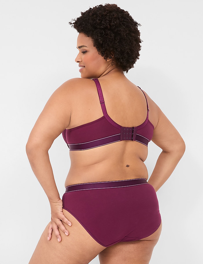 Cotton Boost Plunge Bra With Lace