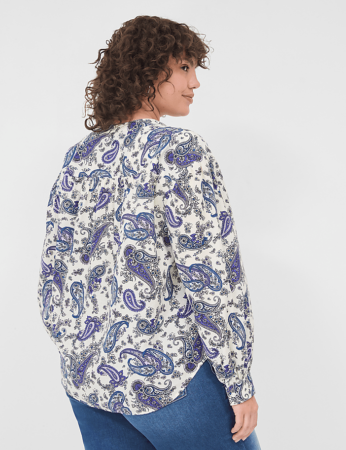 Ruffled Button-Down Blouse