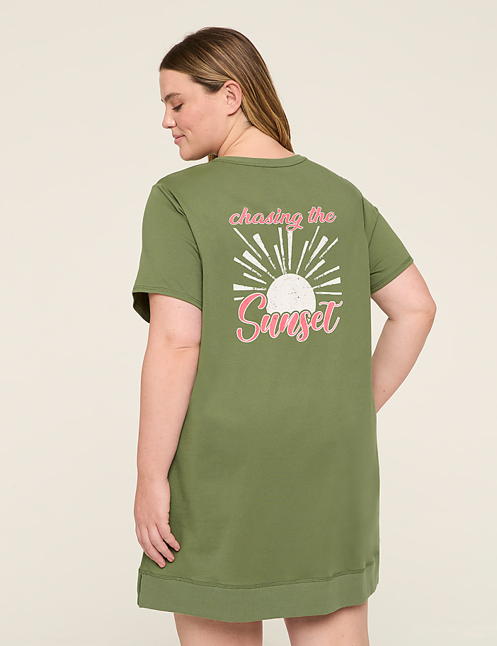 Comfy Cotton Rib-Trim Sleepshirt