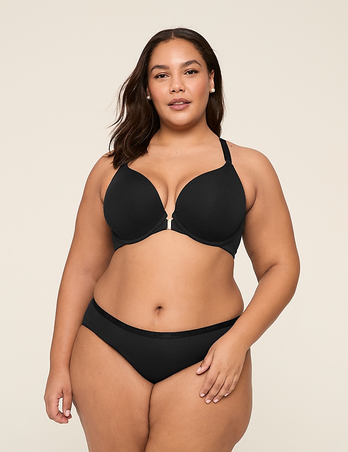 Cotton Front-Close Boost Plunge Bra