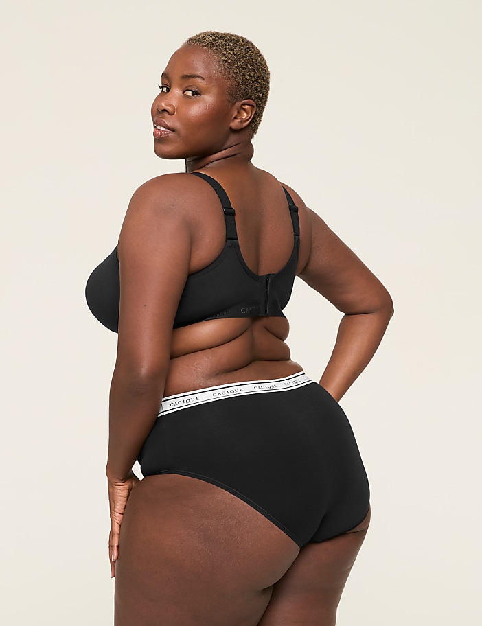 Cotton High-Leg Brief Panty With Wide Waistband