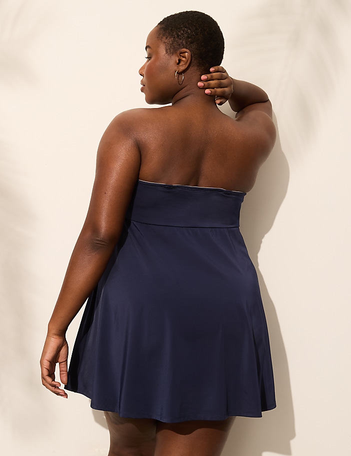 Underwire Versatile-Strap Halter-Neck Swim Dress