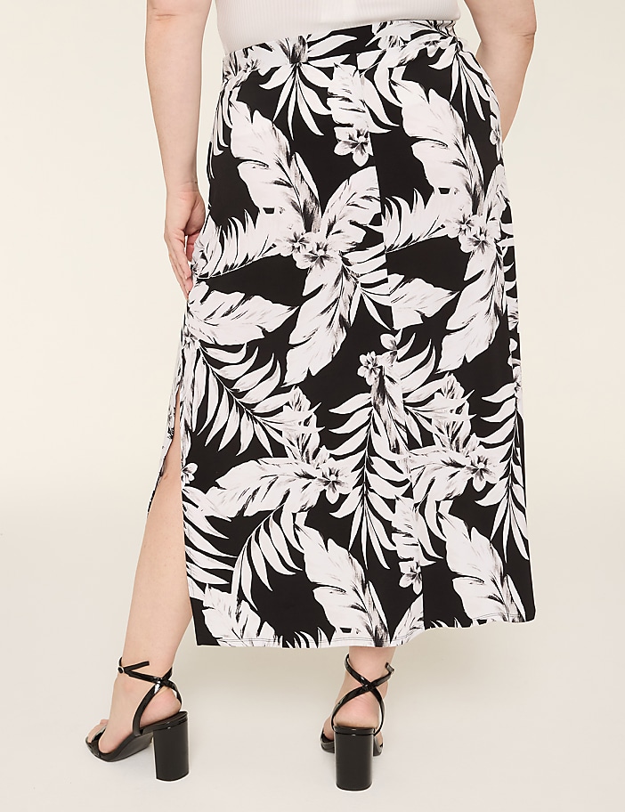 Matte Jersey Side-Slit Maxi Skirt
