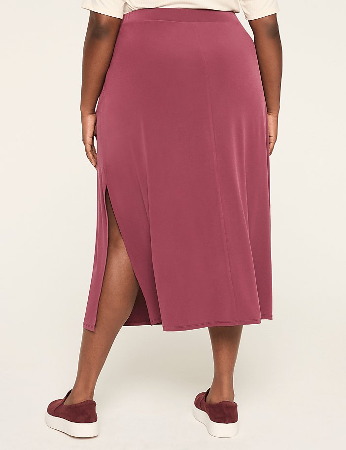 Matte Jersey Side-Slit Maxi Skirt