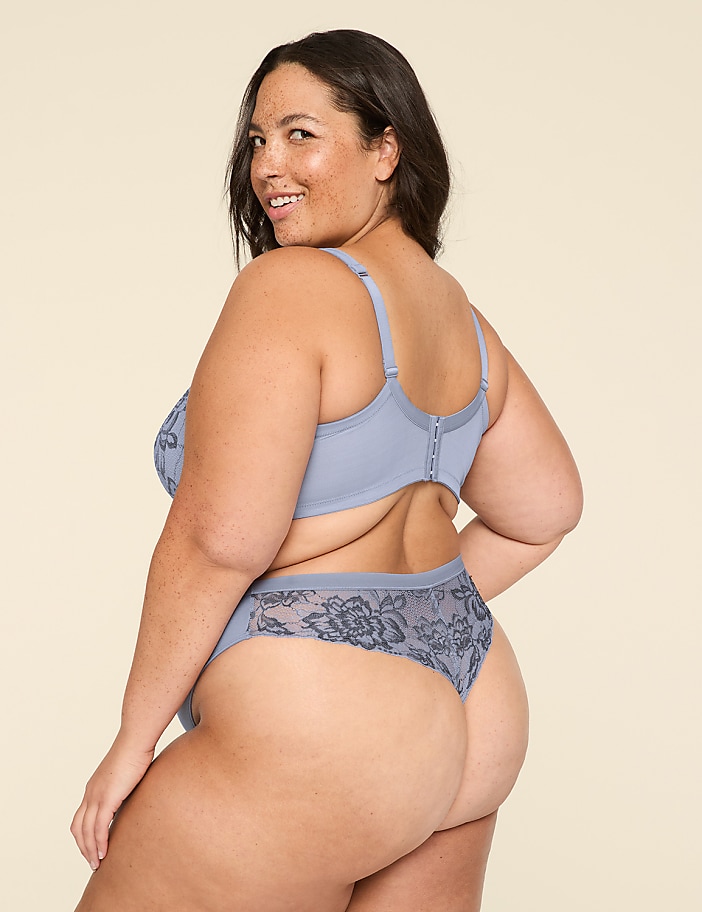 Unlined Balconette Bra with Lace