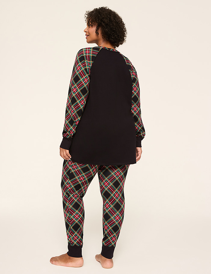 Comfy Cotton Tunic Henley & Legging PJ Set
