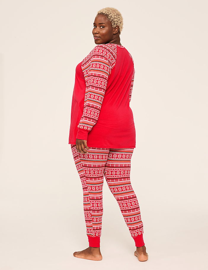 Comfy Cotton Tunic Henley & Legging PJ Set