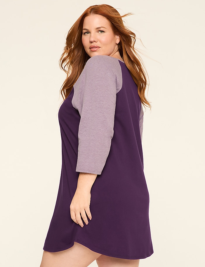 Comfy Cotton 3/4-Sleeve Sleepshirt