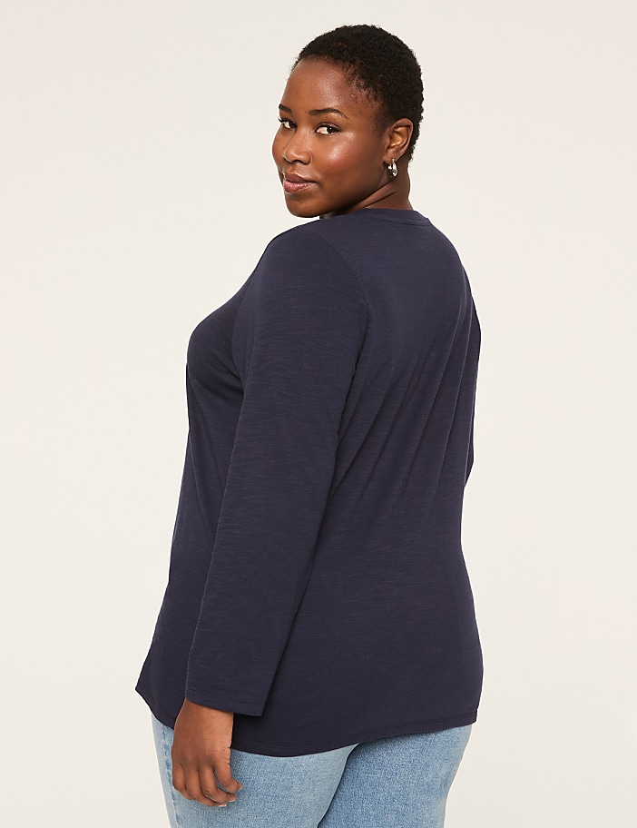 Glitter Stitch Long-Sleeve Graphic Tee