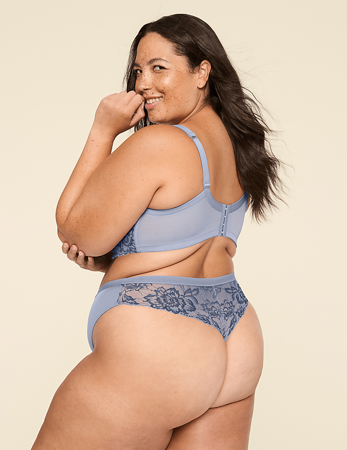No-Show Lace-Back French Cut Thong