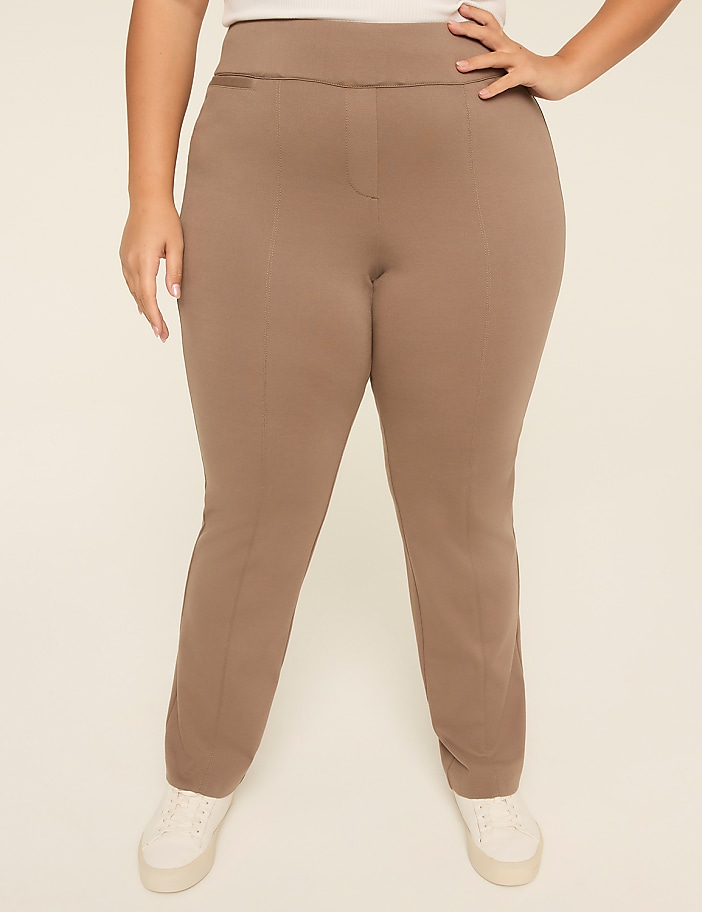 Ponte Pull-On High-Rise Straight Leg Pant