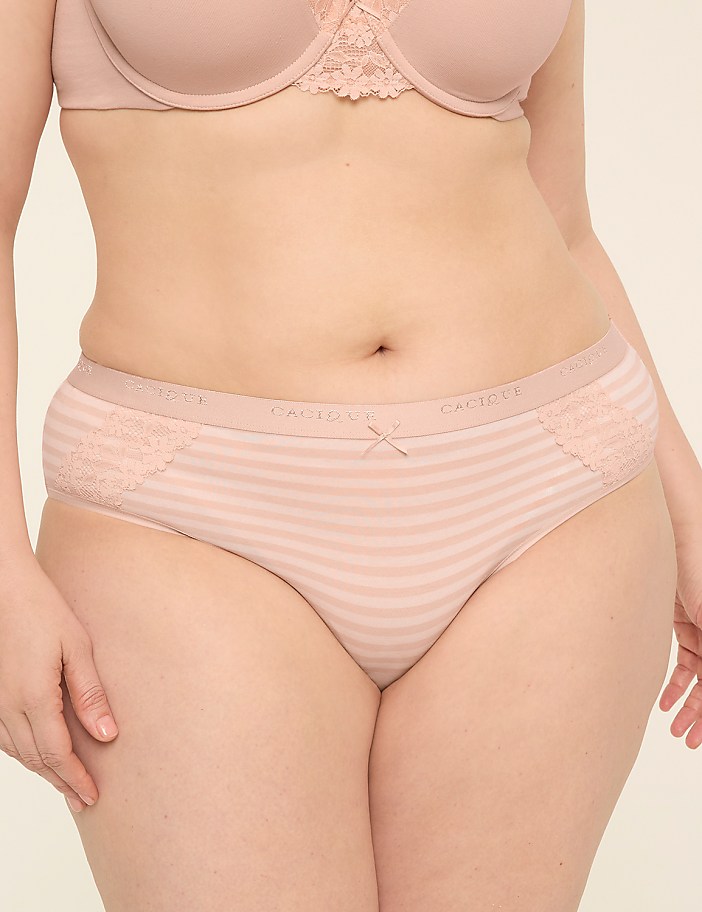 Cotton Hipster Panty With Lace-Trim