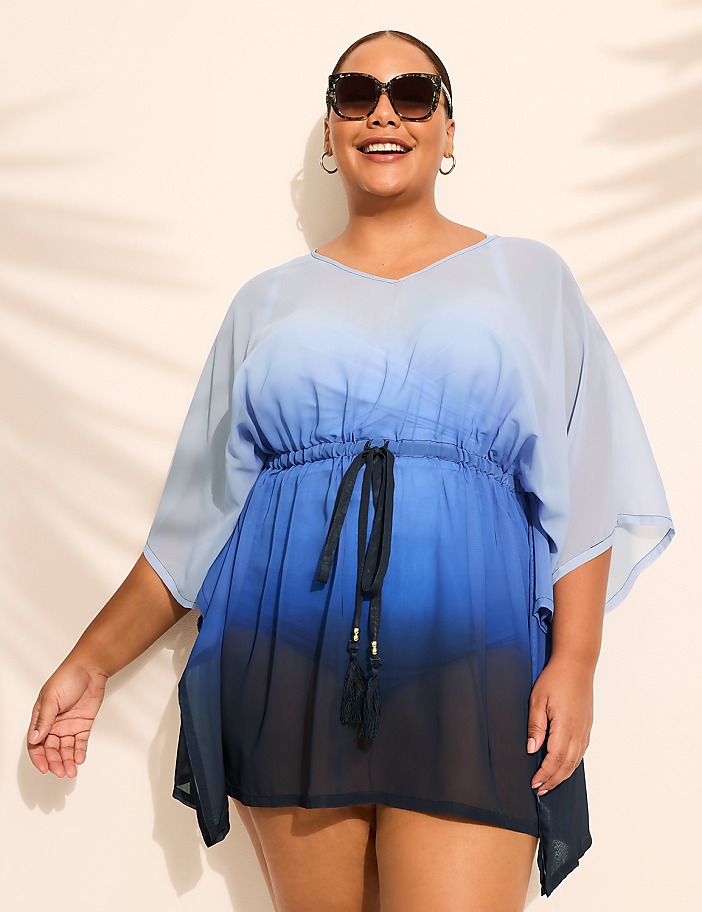 Ombre Chiffon Dolman Cover-Up