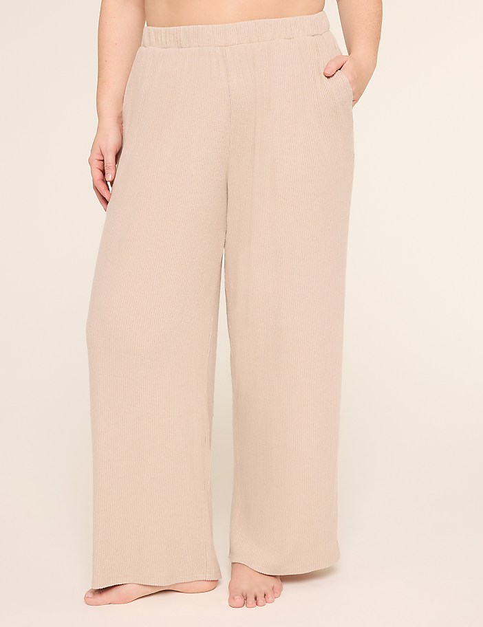 Brushed Rib Wide Leg Pant