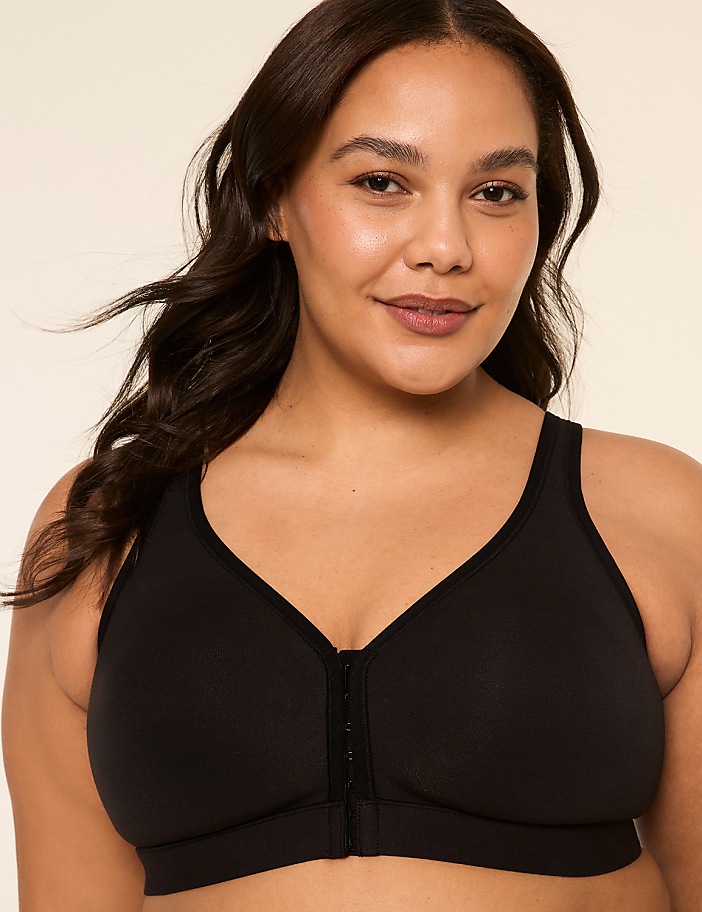 Cotton Unlined Front-Close No-Wire Bra