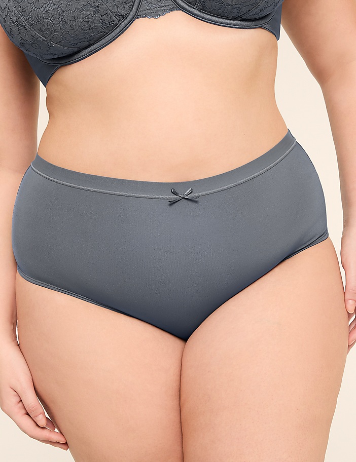 No-Show Lace-Back Full Brief Panty