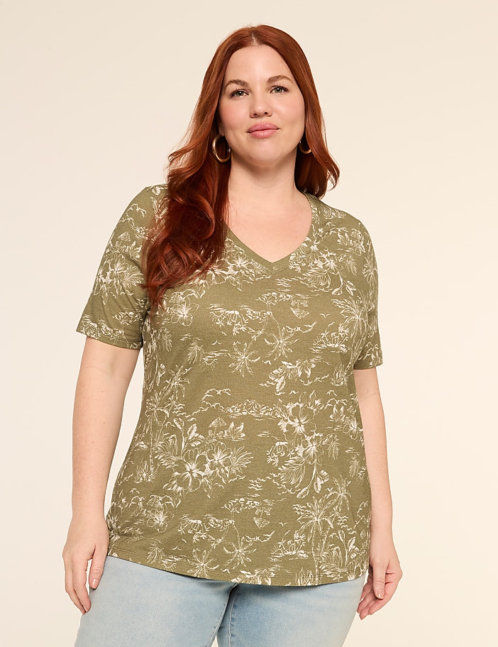 Perfect Sleeve V-Neck Tee
