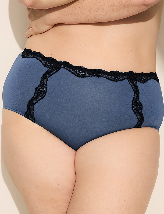 Lace-Trim Full Brief Panty