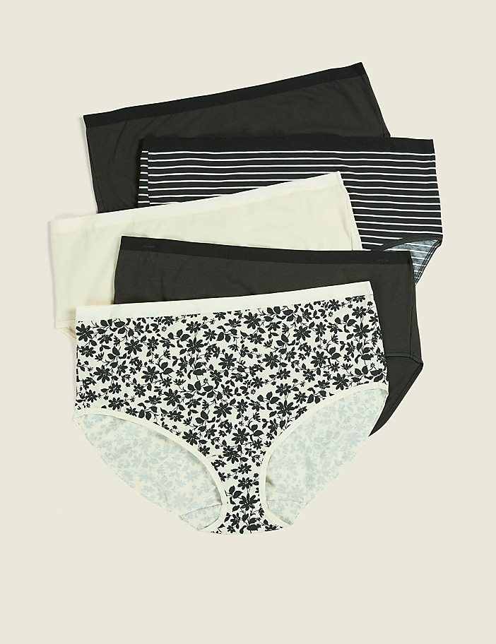Cotton High-Leg Brief Panty - 5-Pack