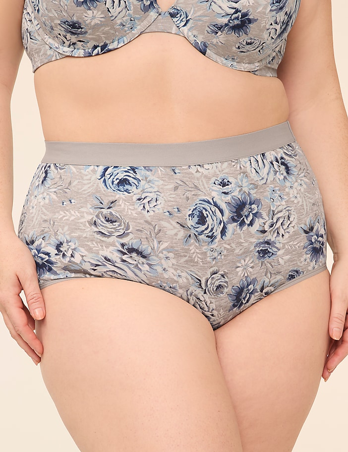 Cotton High-Waist Brief Panty With Wide Waistband
