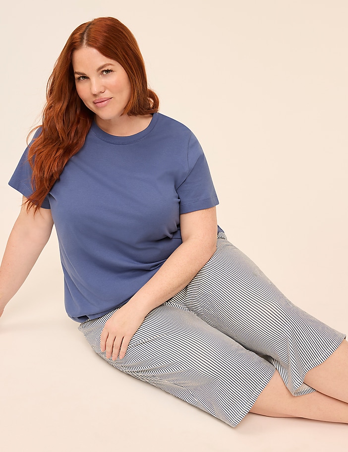 Comfy Cotton Tee & Crop Pant PJ Set