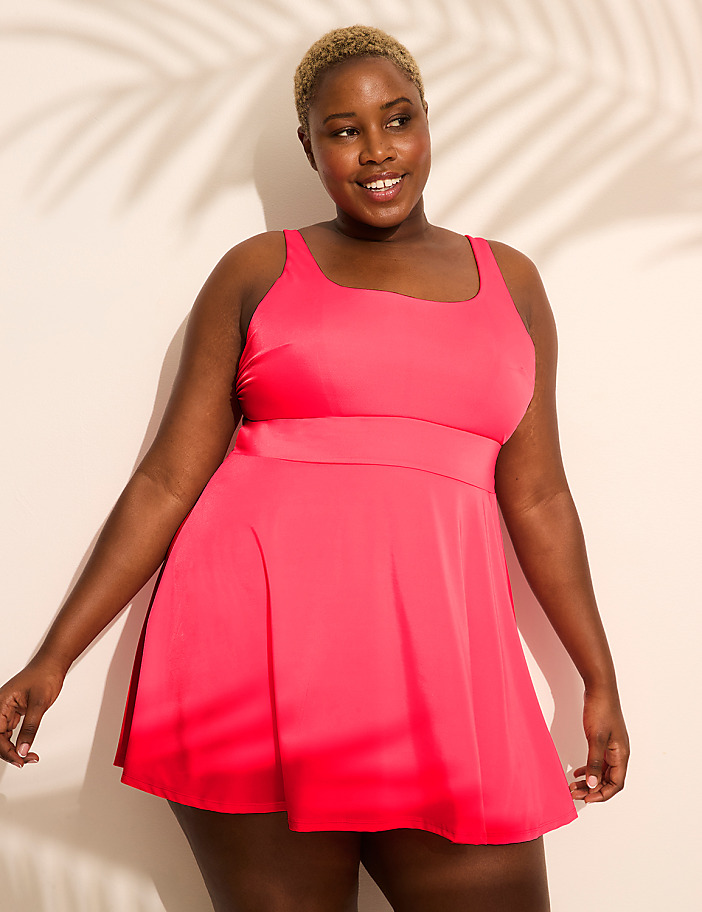 No-Wire Scoop-Neck Swim Dress