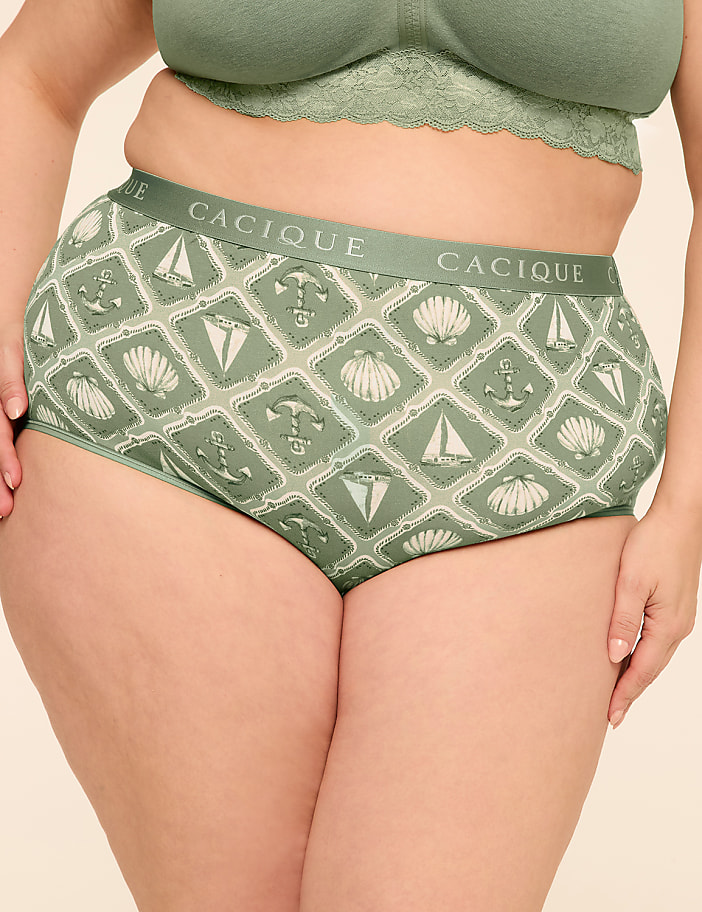 Cotton High-Waist Brief Panty With Wide Waistband