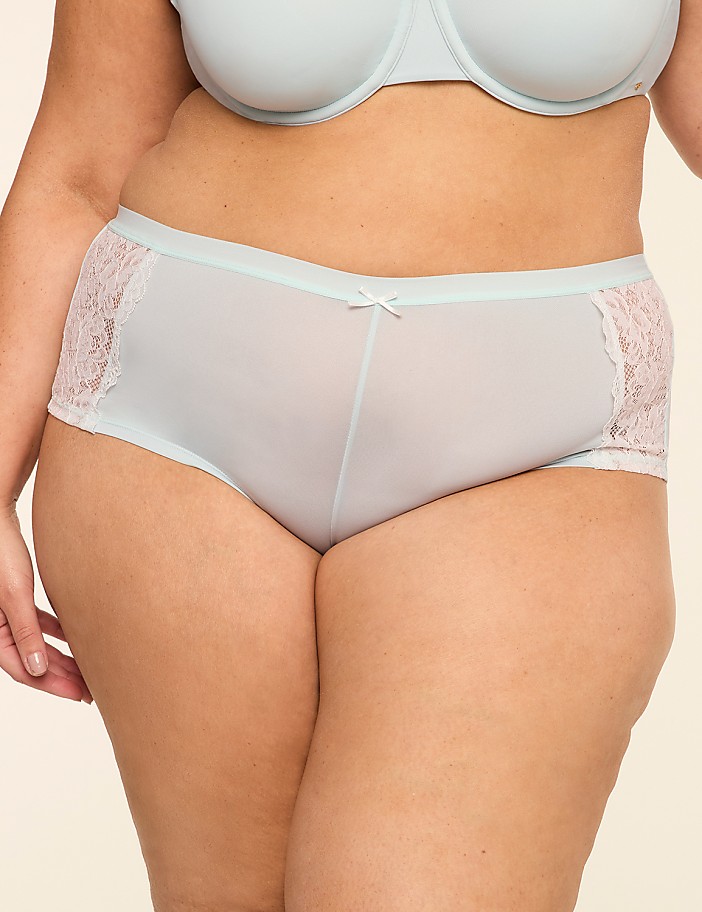 No-Show Lace-Trim Boyshort Panty