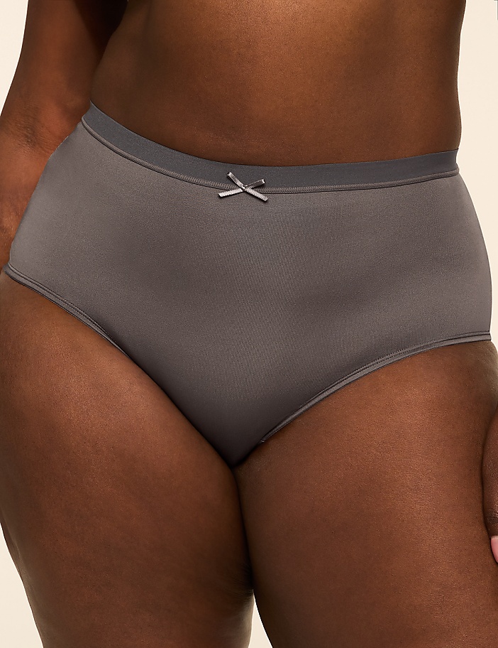 No-Show Lace-Back Full Brief Panty