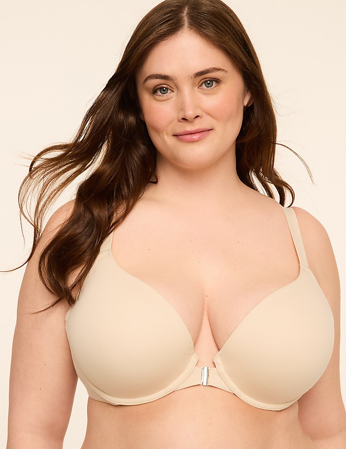 Cotton Front-Close Boost Plunge Bra