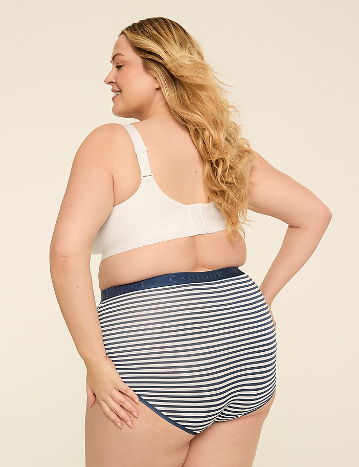 Cotton High-Waist Brief Panty With Wide Waistband