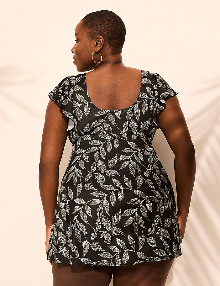 Flutter Sleeve No-Wire Swim Dress