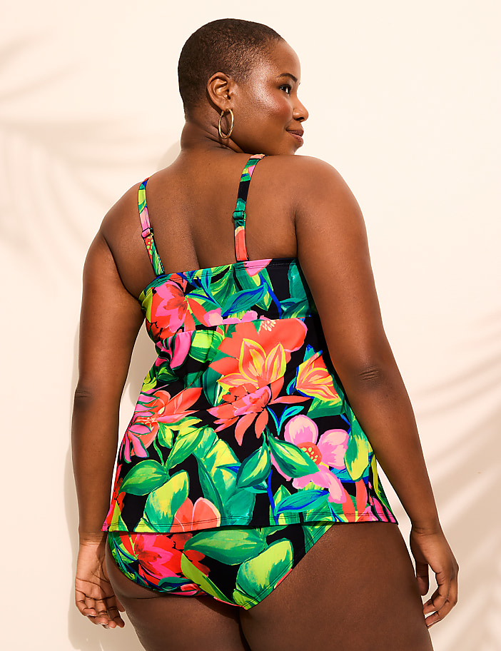 No-Wire Three-Tier Tankini Top