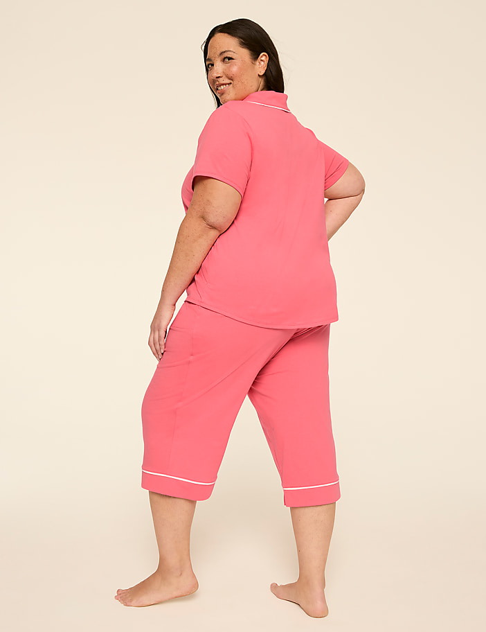 Comfy Cotton Notch-Neck Top & Crop Pant PJ Set