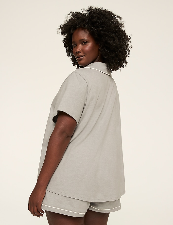 Comfy Cotton Notch-Neck Top & Short PJ Set
