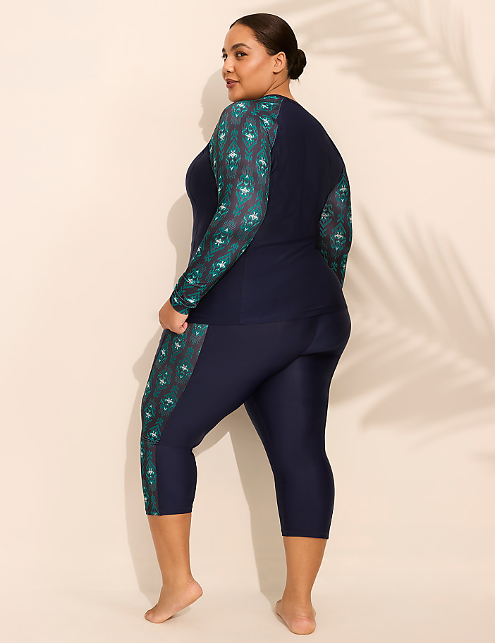 Quarter Zip Long-Sleeve Swim Rash Guard