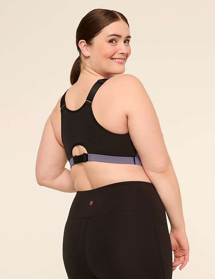 Cacique Max Support High-Impact Zip-Front Underwire Sports Bra