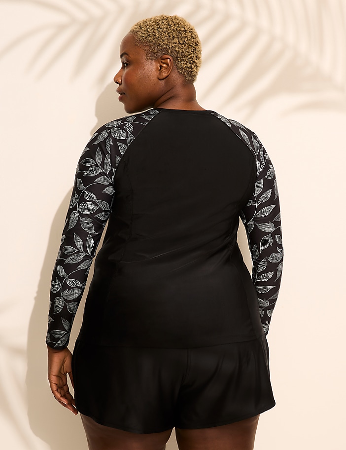Quarter Zip Long-Sleeve Swim Rash Guard